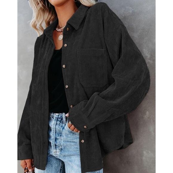 Corduroy Shirt Fall Jackets for Women, Size XL Oversize - Picture 1 of 8